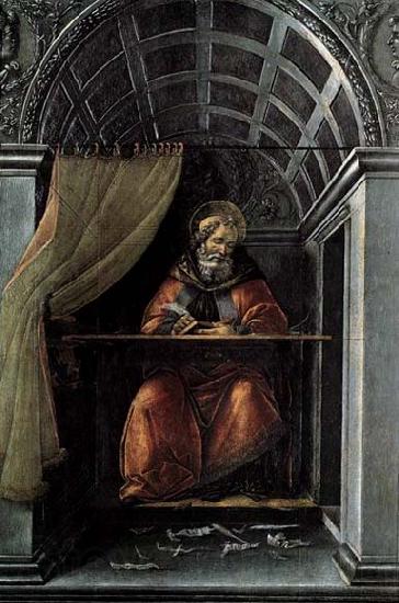 BOTTICELLI, Sandro St Augustine in His Cell Spain oil painting art